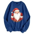 thumbnail image 4 of JIANJIA Mens T-Shirts Christmas Santa Print Round Neck Long Sleeve Pullover Hoodie Autumn Winter Tops Outwear, 4 of 4