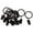 Black Porcelain 25mm, variant on YWMJZEU 12 Pack Curtain Rings with Strong Decorative Metal Curtain Clips - Bronze 25 mm, Black Porcelain 25mm