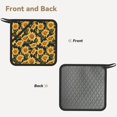 thumbnail image 2 of Sikiie Vintage Black Plaid Sunflower Pot Holders Kitchen Insulation Mats Heat Resistant Pot-Holder Oven Anti-Scald Pads for Cooking Baking, 7.1*7.1inch, 2 of 8