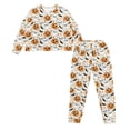 thumbnail image 2 of HELLHERO Halloween Pjs Set for Women Bat Ghost Printed Drawstring Pajamas Comfy Sleepwear with Pockets Pumpkin Printed Loungewear for Home, XL, 2 of 5