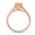 thumbnail image 4 of 2.30 Carat (F-G/VS1) Natural Diamond Citrine Gemstone Classic Ring for Birthday Gift 14K Rose Gold Size 9.5 by Diamond-Capitals, 4 of 8