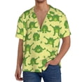 thumbnail image 2 of Disketp Men's Hawaiian Funny Frogs Print Shirts Button Down Holiday Beach Shirts-Medium, 2 of 5