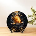 thumbnail image 6 of Disketp Golden Koi And Treasure Ceramic Plate Dinner Plates Bone China Decorative Plates Art Ceramic Ornaments for Wall Hanging Decoration -8in, 6 of 6
