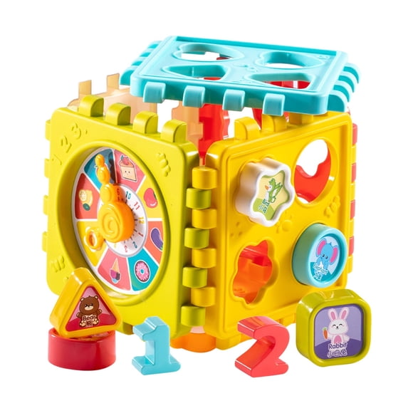 kjfeif Jouets Éducatifs pour Enfants Bébé Boîte à Six Côtés Garçons et Filles Agencement de Formes Jouets Éducatifs pour Enfants, Cadeau de Bas de Noël pour Enfants