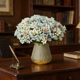 thumbnail image 4 of Cinvoph Artificial Flower Lilies Blooms for Wedding Reception Decor Living Room Centerpieces Artistic Floral Arrangement 12.5", Blue, 4 of 6