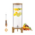 thumbnail image 1 of KFFKFF 3.5 Gal Glass Beverage Dispenser with Stand for Party Use, 1 of 9