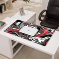 thumbnail image 3 of Grey Red Black Thick Lines&nbsp;desk Mouse Padwaterproof,rubber+multispandexno Slip Line Series MousepadDesk Pad for Office Home Game 31.5x15.7inches, 3 of 7