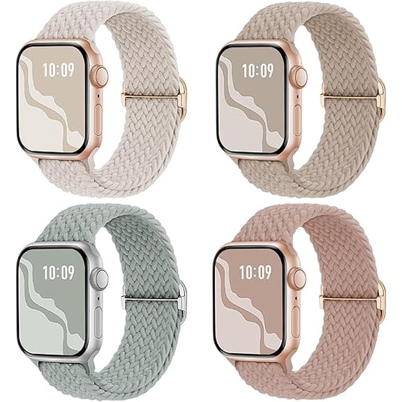 Braided Stretchy Solo Loop Compatible for Apple Watch Band 38mm 40mm 41mm 42mm 44mm 45mm 46mm 49mm for Women Men, Nylon Elastic Straps Wristbands for iWatch Series 11/10 9 8 7 6 5 4 3 SE/Ultra 3 2 1