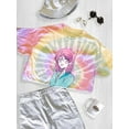 thumbnail image 3 of Manga Schoolgirl Grinning Tie Dye Spiral Women -Image by Shutterstock, Female x-Large, 3 of 4