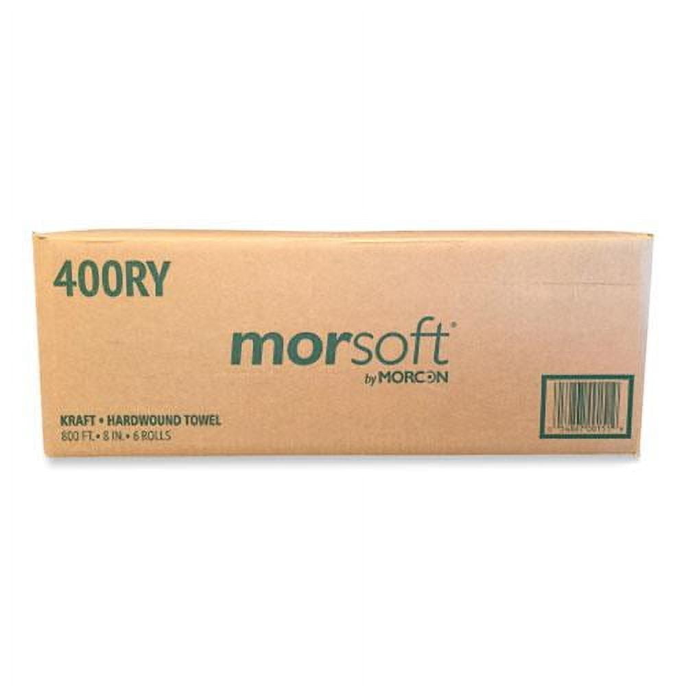 MORCON TISSUE Roll Morsoft Controlled Towels Y-Notch, 8" x 800 ft, Kraft, 6/Carton