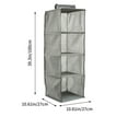 thumbnail image 2 of WHAMVOX Grey Cotton Linen Closet Organizer with 4 Layers for Home Use Foldable and Storage Solution, 2 of 8