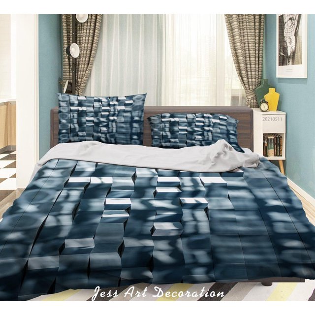 3D Abstract Geometry Square Quilt Cover Set Bedding Set Duvet Cover Pillowcases