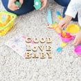thumbnail image 4 of BESTYASH 300pcs Craft Wood Unfinished Wood Alphabet Letters For DIY Craft Projects Vintage Design Beige, 4 of 8