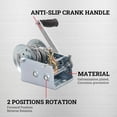 thumbnail image 5 of ZHICHUN 1200lbs Heavy Duty Hand Crank Winch with 33ft Steel Cable Two Way Ratchet Winch for Trailer Truck ATV Boat Marine, 5 of 6