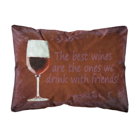 The best wines are the ones we drink with friends Canvas Fabric Decorative (Best Red Wine To Drink For Health Benefits)