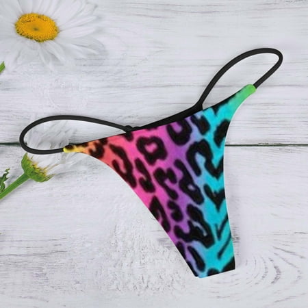 

Cathalem Womens Underwear Seamless Cotton Bikini Womens Thong Fashion Print Soft Comfortable Panties for Girls Underpants Blue Medium