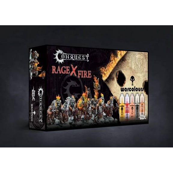 Para Bellum Wargames Conquest: Rage X Warcolours Paint Set- Flame Berzerkers