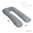 thumbnail image 4 of Milliard U Shaped Total Body Support Pillow Memory Foam with Cool, Cotton Breathable Cover- 54 inch (Grey), 4 of 7