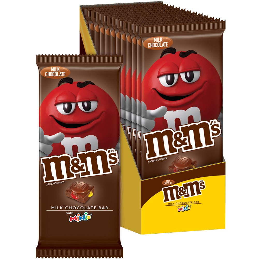 M&M'S MINIS Milk Chocolate Candy Bar, 4Ounce Bar (Pack of 12