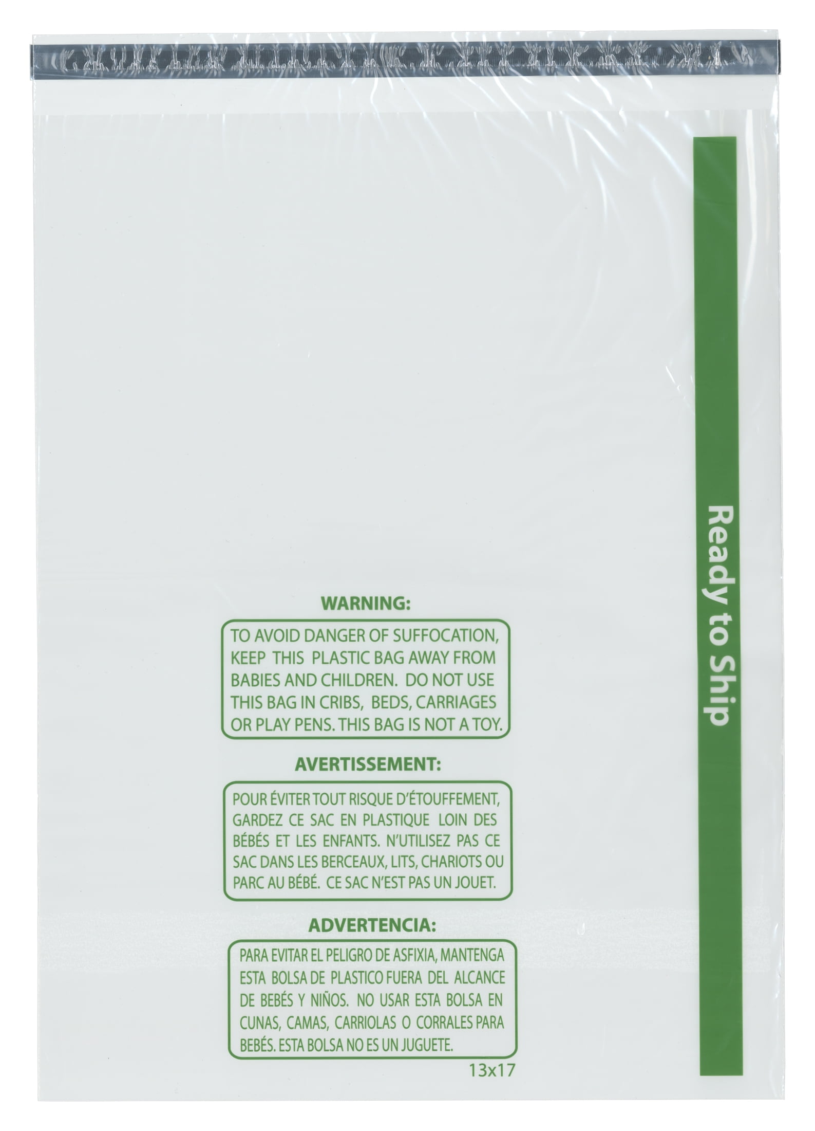 Plymor Ready To Ship 1 5 Mil Wicketed Poly Bags With Permanent Adhesive Strip And Suffocation Warning 13 X 17 Pack Of 250 Walmart Com