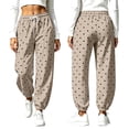 thumbnail image 5 of ClodeEU Women's Polka Dot Print Drawstring High Waist Jogger Pants,Casual Tapered Ankle Sweatpants with Pockets ,Women's Plus L, 5 of 8
