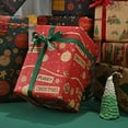 thumbnail image 5 of 6 Rolls Christmas Wrapping Paper Christmas Gift Wrapping Papers Kraft Gift Packing Paper Winter Birthday Holiday Christmas Gift Paper Christmas Theme Pattern Wrap Paper, 5 of 6