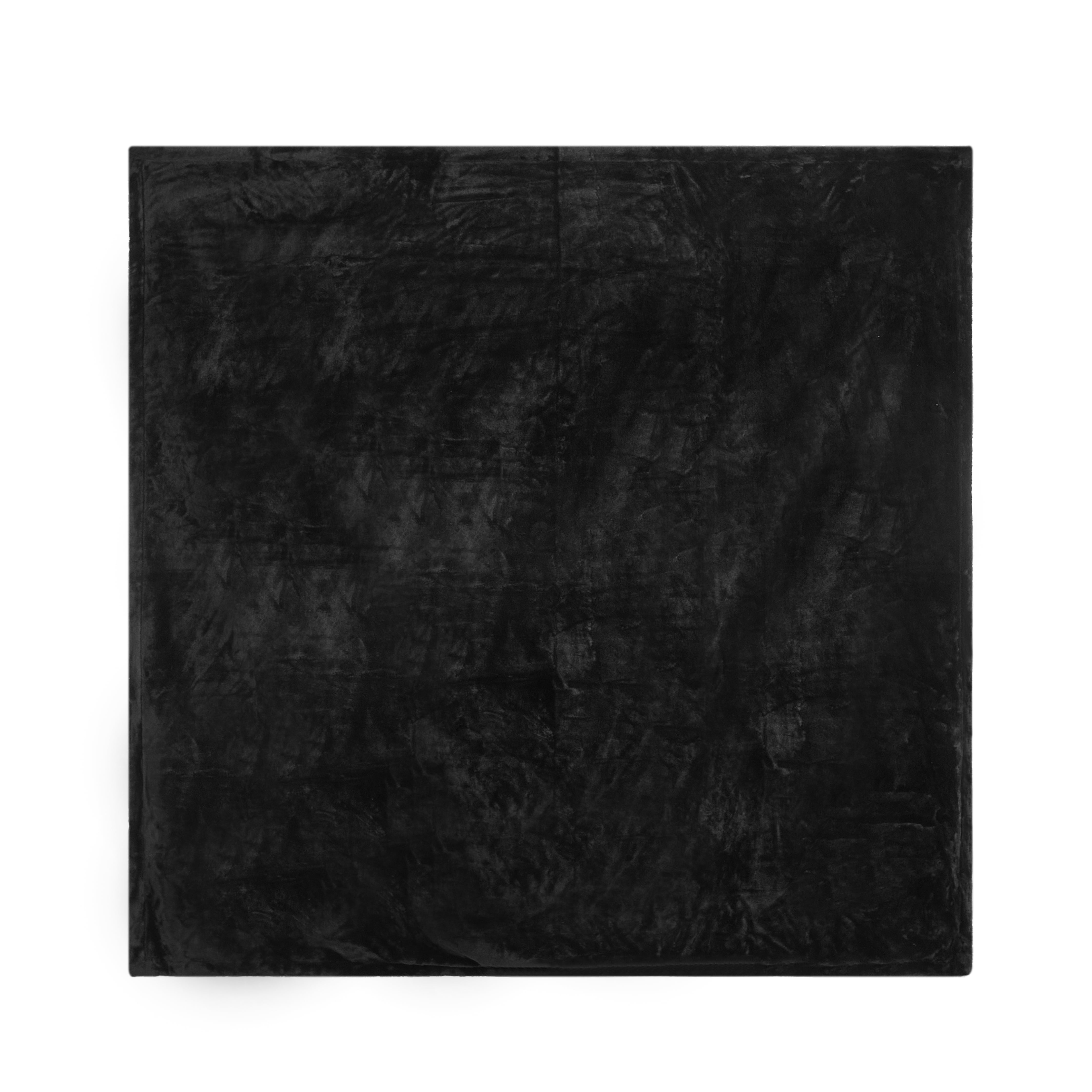 Mainstays Cozy Faux Fur Super Soft luxury Blanket, Full/Queen, Rich Black