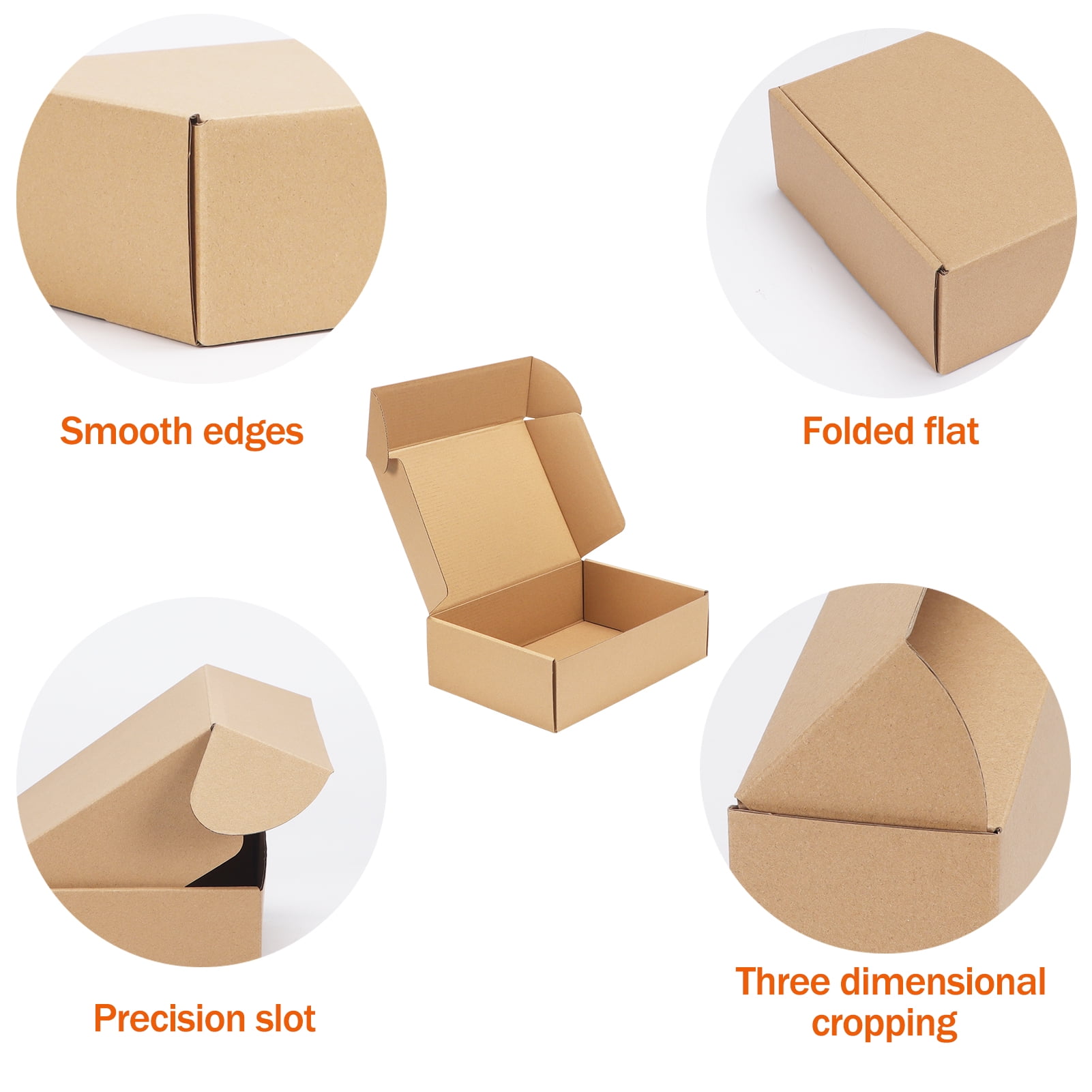(25 pack)10x7x3 incheses Shipping Boxes, Small Corrugated Cardboard Box for Mailing Packing Literature Mailer, Brown