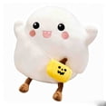 thumbnail image 2 of Homellea White Halloween Pumpkin Ghost Plush Pillow, 12.6 Inch Stuffed Decorative Cushion for Sofa, Bed, Chair, Shelf, Party, Photo Prop and Fall Home Decor, 2 of 8