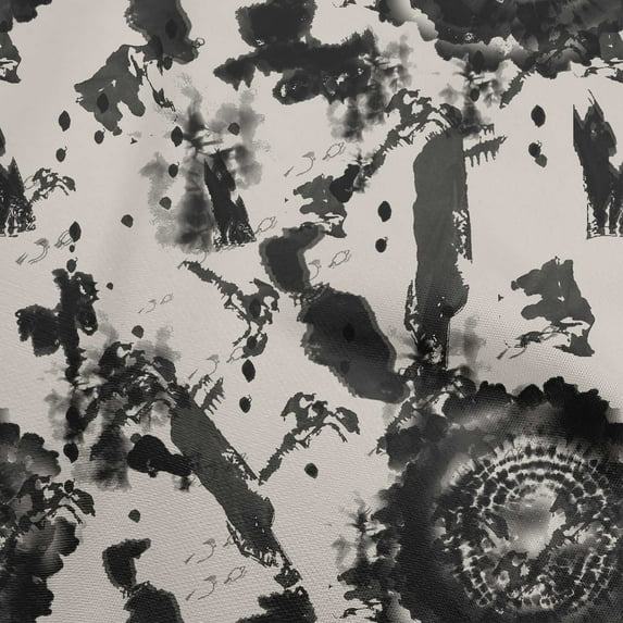 oneOone Cotton Poplin Twill Black Fabric Abstract Texture Sewing Craft Projects Fabric Prints By Yard 56 Inch Wide