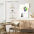 thumbnail image 5 of Elephant Stock Positive Penguin Wall Art - Vertical Multi Panel Canvas - Living Room Wall Decor - Animal Multi Panel - White And Blue Decor By Ashvin Harrison - 42" x 65", 5 of 8