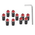 thumbnail image 2 of 10PCS Motorcycle M5x16mm/0.6in Windscreen Windshield Screw Bolts Kit Universal with WrenchRed, 2 of 5