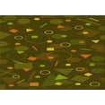 thumbnail image 1 of Ahgly Company Tapis d'Intérieur Lavables en Machine Rectangle Transitionnel Vert Jaune Foncé, 2' x 3', 1 of 7