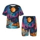 thumbnail image 1 of Balery Fantasy Cosmic Landscape Conjunto de Pijama Infantil de Manga Corta con Estampado – Ropa de Dormir de Algodón Suave-3X-Large, 1 of 6