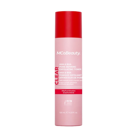 MCoBeauty - Clear - AHA & BHA Pore Refining Exfoliating Toner - Transparent