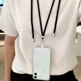 thumbnail image 4 of Phone Hang Strap Tab, Universal Easy Connect Less Interference Mobile Phone Nylon Lanyard Patch for Necklace or Wrist Rope (Black), 4 of 5