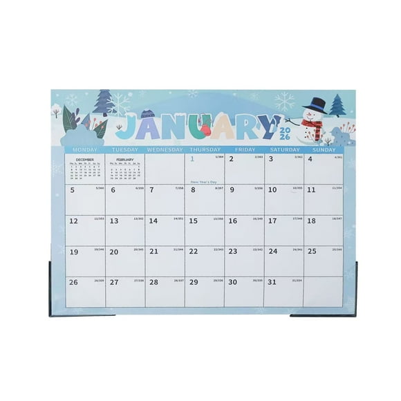 B 2026 2027 Calendrier Magnétique pour Réfrigérateur 18 Mois de Janvier 2026 à Juin 2027 Organisateur de Planification Personnel Style des Fêtes Aimant de Réfrigérateur Couleur B