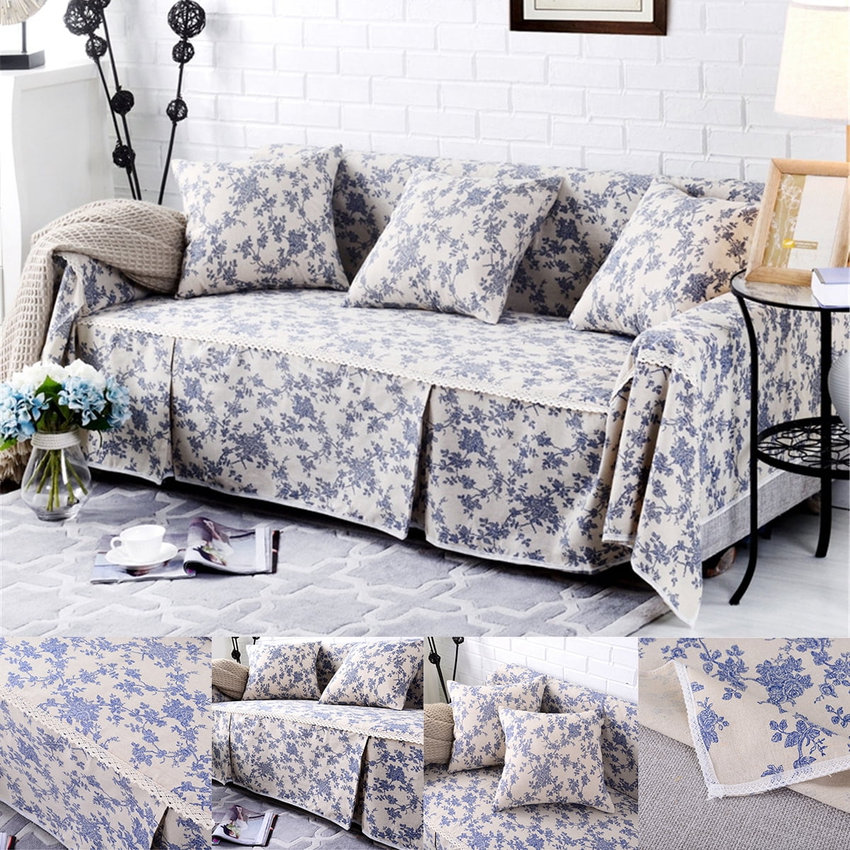 Details about   1pc Sofa Cover Cotton Couch Protective Slipcover Decorative Non-slip Sofa Towel