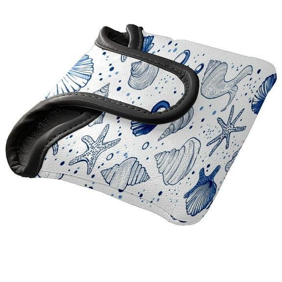 Golf Mallet Putter Cover Premium Leather Golf Putter Head Cover with Magnetic Closure Golf Cover for Men and Women Cute Cartoon Marine Life