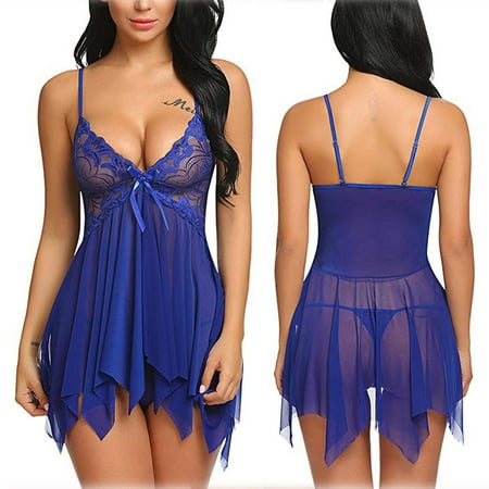 

MIARHB Women s Fashion Sexy Lace Solid Color Sexy Wireless Bra Sling Nightdress