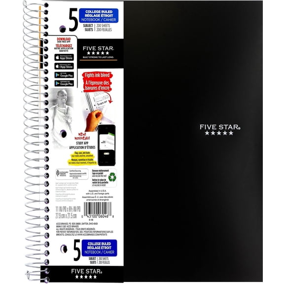 Cahier Décriture Five Star 5 Matières