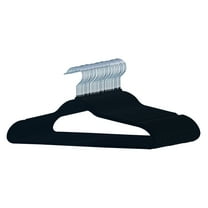 ClosetSelect Velvet Hangers, Black 50 Count