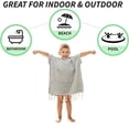 thumbnail image 4 of Accesorios de baño Toalla de playa suave de secado rápido que absorbe el agua Toalla de playa para surfear en la playa Capa con capucha para niños Capa de toalla de playa de algodón, 4 of 6