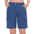thumbnail image 5 of Little Donkey Andy Women's Hiking Shorts 9 Inch Inseam, Lightweight Golf Shorts Quick Dry with Zippered Pockets (Blue XXS), 5 of 6