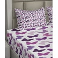 thumbnail image 2 of Ambesonne Butterfly Fitted & Top Sheet Set with Shams, Butterfly Dancing Spring, Purple Lilac Pink, 2 of 4