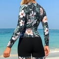 thumbnail image 5 of Warop Women's Hawaiian Print Conservative Tankini Swimsuit Set with Zipper, UV Protection Sport Swimwear for Beach and Swimming, 5 of 7