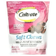Caltrate Soft Chews 600+D3 Calcium Vitamin D Supplement, Chocolate Truffle - 60 Count