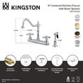 thumbnail image 5 of Kingston KB1751AXBS Heritage Two-Handle 4-Hole 8" Centerset Kitchen Faucet with Brass Sprayer in Polished Chrome, 5 of 5