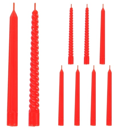 BESTYASH 18Pcs Red Taper Candles Small Plastic Candles For Mini House Diy Props Romantic Candlelight Dinner Atmosphere