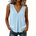 thumbnail image 2 of NTACZA Cute Tank Tops Casual V-Neck Cotton Sleeveless Boho Tops, 2 of 6